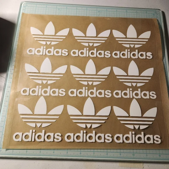 Adidas 18pc iron on vinyl sheet for t-shirt hoodies bags hats shoes & moreTotal: - Picture 3 of 5